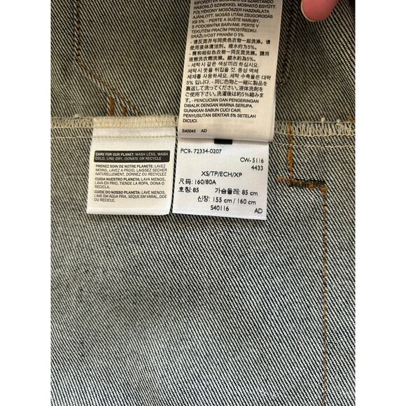 Levi’s Denim Classic Trucker Jean Jacket Dark Wash Women's siz XS - Picture 10 of 11